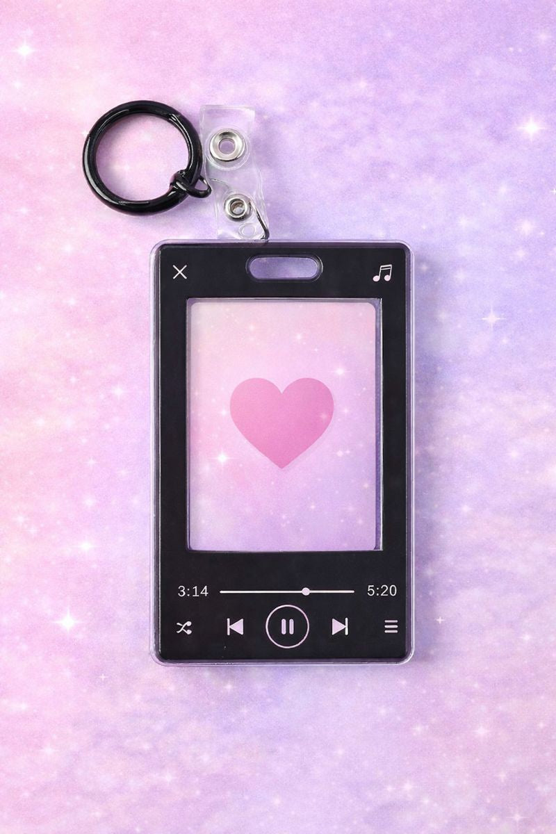 🎶 K-POP Photocard Holder – Music Player Style | Keychain Accessory